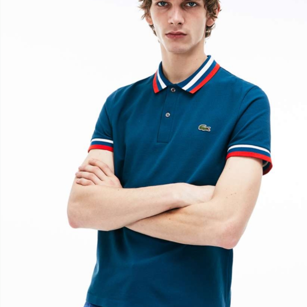 Lacoste Junior Blue Polo Shirt Short Sleeve Top